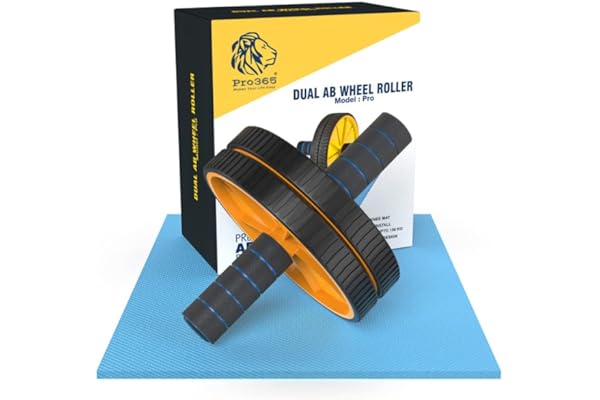 PRO365 Abs Roller | Ab Wheel With Anti Rust S.Steel Rod | Home Gym Equipment Abs Workouts 100 Kgs | Core Workouts | 6MM Safe