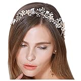 Brautschmuck Vintage Kristall Pearl Vine Haarbänder Hochzeit Haar Zubehör Gold