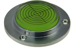 umei - Inclinómetros de burbuja horizontal de alta precisión con carcasa de aluminio Bullseye Spirit con nivel de superficie de burbuja para instrumentos de supervivencia y tribraces, 50 x 11,5 mm