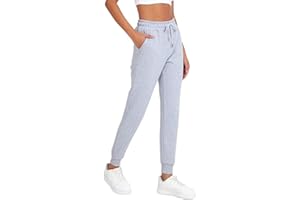Comeor Pantalon de Jogging pour Femme - Pantalon de Sport Long en Coton