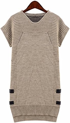 YALL Women'S Sweater V-Neck Knit Half Sleeve Sweater,Kaqi,Xxl