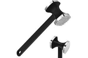 ZMREN Attendrisseur de Viande en Acier Inoxydable, Marteau à Viande Double Face pour Steak, Poulet, Porc, Lave-Vaisselle
