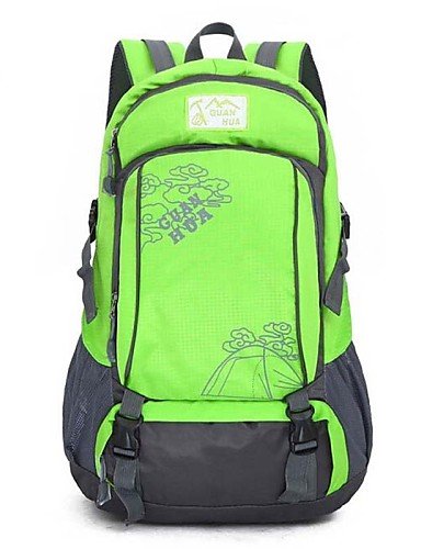 ZQ 40L L Rucksack Camping & Wandern / Reisen Outdoor Wasserdicht / Wasserdichter Verschluß / Atmungsaktiv Gelb / Grün / Rot / Schwarz / Blau Green