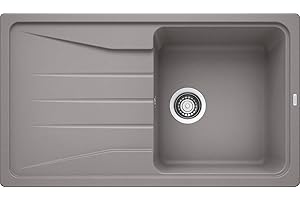 Blanco SONA 5 S, Küchenspüle, Silgranit Puradur, alumetallic, reversibel, 1 Stück, 519673, 50 cm Unterschrank