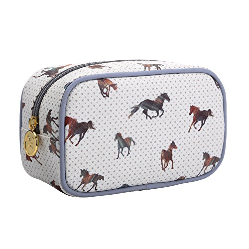 TaylorHe Make-up Bag Wasserdicht Kosmetiktasche Schminktasche Kulturbeutel Geldbeutel Beutel Mehrfarbig Tasche mit Mustern Pferd