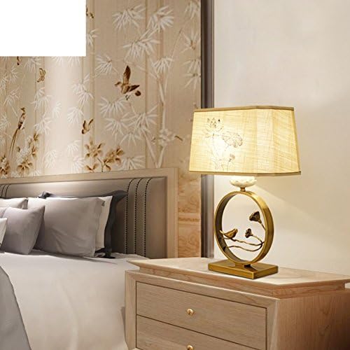 Classical full brass table lamp Living room study bedroom bedside lamp Hotel desk lamp-A