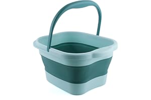 TSUCHIYA Faltbar Fußbad Mit Massagefunktion Fußbadewannenschüssel Fußbec Fussbadewanne Mit Fußmassagegerät Und Griff Fußbadbecken Für FußTherapie, Entgiftung Und Entspannung