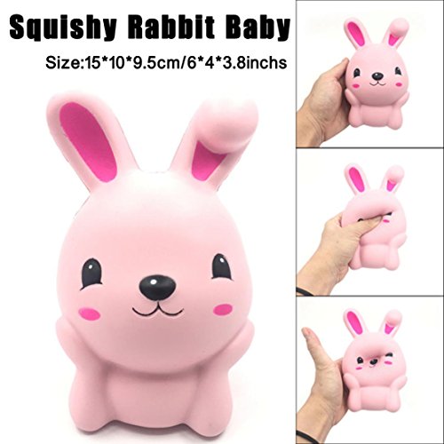 Mingfa Cute Galaxy Rabbit Squishy Stress Relief Toys Jumbo Scented Slow Rising Squeeze Toy for Kids 10cm