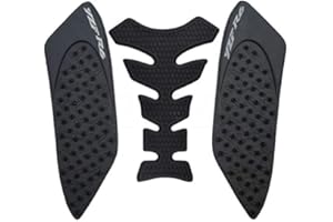 KYN Yamaha YZF R6 2006 2007 Motorrad-Tankpad, rutschfest, selbstklebend, Gummi, Zugkraft an der Seite, Kraftstoff-Gas-Aufkleber, Schutzfolie, YZFR6 3M (schwarz)