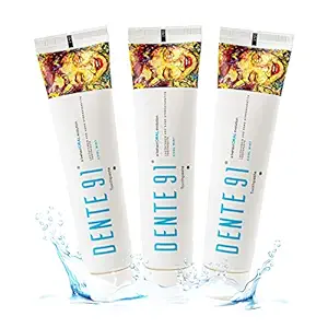 Dente91 Cool Mint Toothpaste, Nano-HAp for Remineralizing & Sensitivity, Pack of 3, 300 g (100g x3)