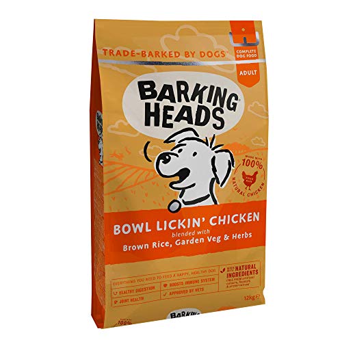 Barking Heads Dry Dog Food - Bowl Lickin' Chicken - 100% Natural Chicken with No Artificial Flavours, Good for Healthy Digestion and Joint Health, 12 kg