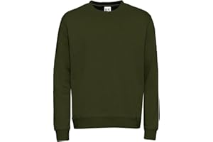 CHEMAGLIETTE! Felpa Uomo Girocollo - Maglia Tuta Felpata Cotone, Felpe da Lavoro Maglie Senza Cappuccio Tinta Unita Stampabili, Polsini in Costina Basic Crew Neck