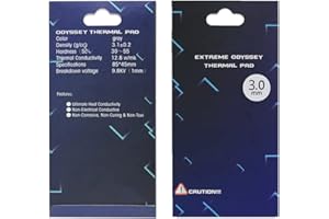1 one enjoy Thermal Pad 12.8 W/mK, 85x45mm, Non Conductive Heat Resistance High Temperature Resistance, Silicone Thermal Pads for Laptop Heatsink/GPU/CPU/LED Cooler (3mm)
