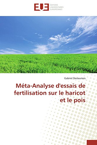 Méta-analyse d'essais de fertilisation sur le haricot et le pois en ligne Méta-analyse d'essais de fertilisation sur le haricot et le pois en ligne