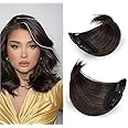 RAAYA Invisible Hairpin One Piece Short Hair Pieces Extension for Women with Thinning Hair Add Hair Volume Length Fluffy (4 Inch) - Black
