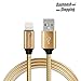Metal Spring Braided Lightning to USB Cable for Apple Smartphones (Gold) by Dashmesh Shopping RS.499.00