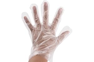 Ruiyang 1000 x Disposable Protective Gloves Large Clear, For Hair Dye Cleaning Food and Multi purpose