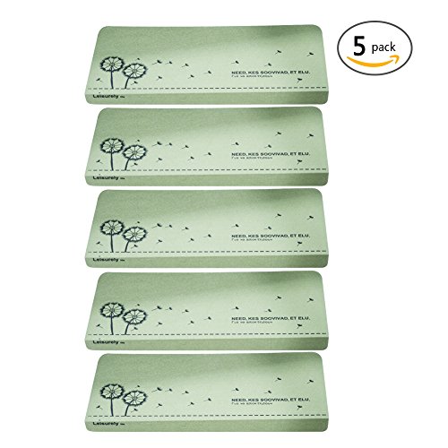Treppenstufen-Matten von Fastar - 5er-Set, Anti-Rutsch-Teppich, rutschfest, für draußen und drinnen (55 x 22 cm), Matte für Treppenstufen, grün, Grün