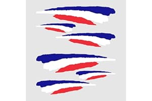 Autodomy Autocollants Stickers Drapeau Français France Sport | Sticker Drapeau Français | Lot 6 Autocollant France Voiture Moto Scooter Quad Casque | Résistants à la Pluie et Soleil