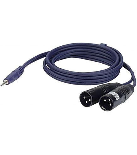 Cavo JZK 3,5mm A Doppio XLR Maschio – 1,8m, Stereo Sbilanciato A Bilanciato, Per Mixer E Amplificatori - 2