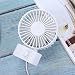 Produktbild Qiman Tragbare Doppel-Flügel USB-Schreibtisch-Ventilator-Kühler für Hauptbüro-PC-Laptop-Energie-Bank (Weiß)