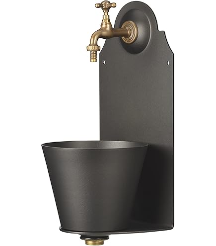 Fontana Da Muro Malaga In Alluminio - Fontanella Da Esterno Con Rubinetto In Ottone - Foto 4