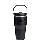 Stanley IceFlow Flip Straw Tumbler Pipetli Termos Bardak, 0.60 Litre, Siyah