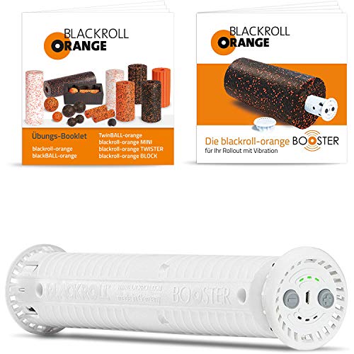 Blackroll Orange Booster - der Vibrationskern für 30 cm Faszienrollen - für intensiveres Faszientraining & Übungsbooklet