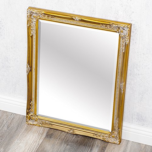 Wandspiegel Gracy 50×40 cm Spiegel antik gold barock Holzrahmen Facette - 4
