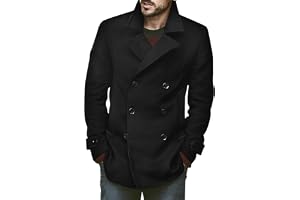 Runcati herr klassisk dubbelknäppt kappa slim fit trenchcoat casual lång jacka vinter varm business ytterkläder