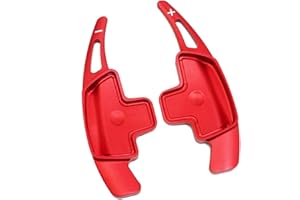 MoreChioce Aluminiowe łopatki zmiany biegów, rozszerzenie manetki kierownicy kompatybilne z A B C E GLE klasa W176 W205 W246 C117 W218, czerwone