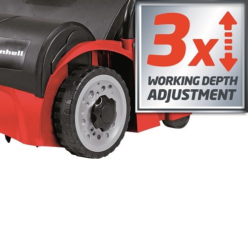Einhell Elektro Vertikutierer-Lüfter GC-SA 1231 (1200 W, 31 cm Arbeitsbreite, 3 Arbeitstiefen bis 9 mm, 28 l Fangsack, klappbarer Führungsholm) - 6