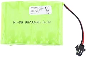 Efaso Akku 6V 700mAh NI-MH avec Hbx-Stecker Convient à Wpl B-14, B-24 et Divers Amewi et Jamara Modèles