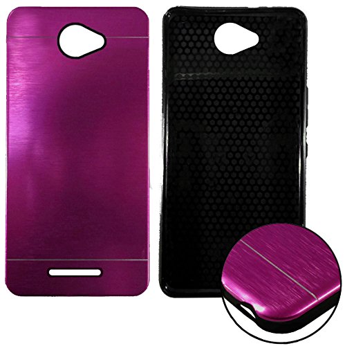 PLANETMOVIL      BQ AQUARIS U    BQ U LITE    Funda CARCASA METALICA ROSA