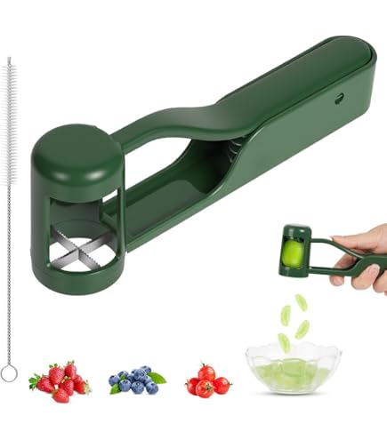 Baitna: Druivensnijder, fruitsnijder voor peuters, baby's, druiven, kersentomaten, aardbeiensnijder, kwart snijder, gereedschap voor groenten, fruitsalade, taartdecoratie, roestvrij staal, keukenhulp