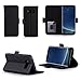 Produktbild Samsung Galaxy S8 2017 4G Hülle Brieftasche Leder Schwarz Cover mit Kartenfach - Zubehör Etui Portfolio smartphone S8 2017 Case Schutzhülle (Handy Wallet tasche folio PU Leder, Black) - XEPTIO accessoires