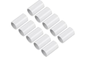 sourcing map Acoplador Recto de Tubo de PVC de 20 mm para Terminación de Manguera de Conducto Eléctrico - Paquete de 20 Unidades