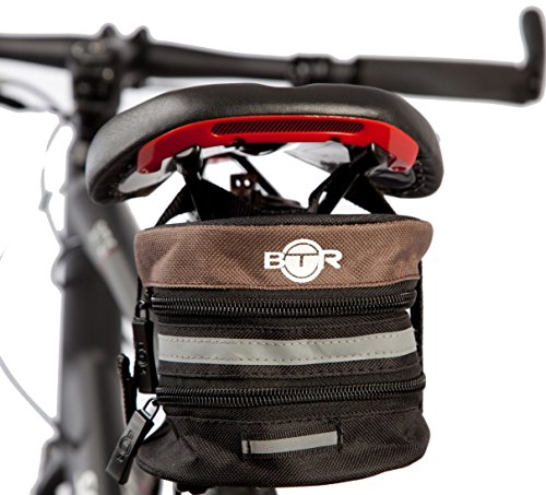 BTR erweiterbare Fahrradtasche / Satteltasche, große Gepäcktasche mit Reparatur-Set, selbstklebende Flicken x 6 & umfangreiches Fahrrad-Reparaturset zur Reifenreparatur mit Fahrrad-Werkzeugen - 6
