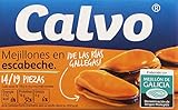 Gran calidad Calvo Mejillones en Escabeche 13/18 D.O.P- 115 g