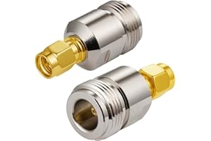 Vecys Adaptateur SMA Mâle vers N-Type Femelle pour Câble d'Antenne Wi-FI WLAN Routeur WiFi (2 Pièces)