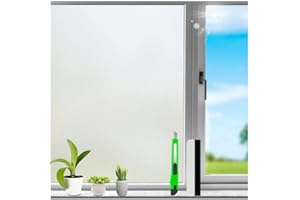 HONLONE Frosted Window Film Privacy Film for Glass Windows Opaque Window Frosting Film Static Cling Window Film No Glue Anti UV Window Film Sun Blocker Window Tint Film for Home Bathroom Office