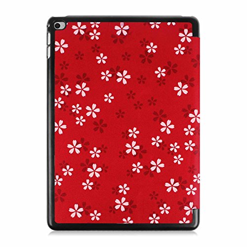 Fintie iPad Air 2 Hülle – Ultradünn Superleicht Smart Cover Schutzhülle Tasche Case mit Ständer und Auto Sleep / Wake Funktion für Apple iPad Air 2 (iPad 6 6th Generation), Fleur rouge - 5