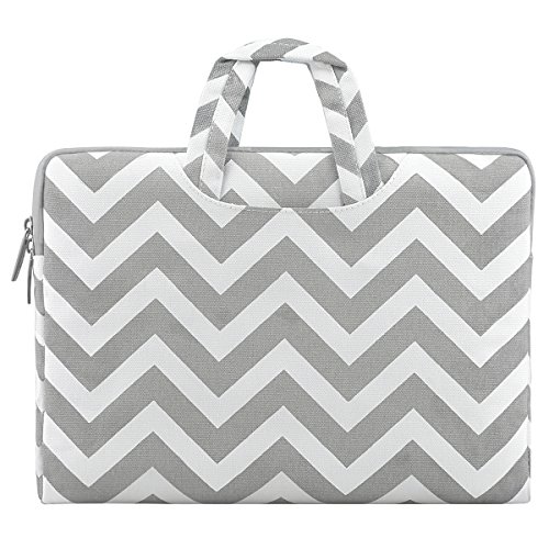 MOSISO Tasche Sleeve H  lle f  r 15-15 6 Inch MacBook Pro  Notebook Computer Chevron Stil Canvas Gewebe Spritzwasserfest Laptoptasche Notebooktasche A
