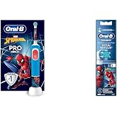 Oral-B &Ccedil;ocuk Şarjlı/Elektrikli Diş Fır&ccedil;ası Spiderman D103 + Oral-B &Ccedil;ocuk İ&ccedil;in Spiderman Şarjlı Diş Fır&ccedil;ası Yedek Başlığı 2 Ad