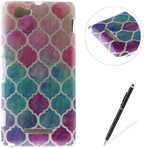 Sony Xperia C1905 case,Feeltech Flexible Ultra Thin Soft Gel TPU IMD Slim-Fit Bumper Case In-Mold Decoration Technology with Cute Cartoon Lightweight [Shock-Absorption] Elastic Silicone Rubber Skin Protective Back Cover Luxury Fashion Design Printed Pattern [with Free Stylus] Scratch Resistant Protector Shell for Sony Xperia C1905 - Gradient