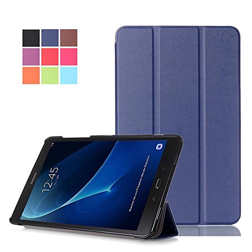 Samsung Galaxy Tab A6 10.1 Schutzhülle - Ultra Slim PU Leder Tasche Hülle für Samsung Galaxy Tab A (2016) SM-T580N/T585N 25,54 cm (10,1 Zoll) Smart Cover case mit Standfunktion (Dunkelblau)