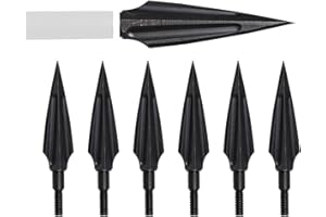 ‎HUNTINGDOOR Huntingdoor 12er Pfeilspitzen Jagdspitzen Bogensport Traditionell Fest Metall Spitzen Reinschrauben für Bogenpfeile Armbrustpfeile Armbrust Bolzen