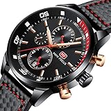 Herren Uhren, Herren Armbanduhr Sport Chronograph Analog Quarz Business Fashion Wasserdicht Sportuhr