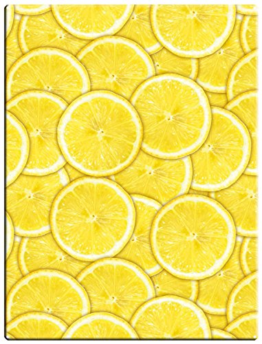 Magnettafel Zitronen – Fruchtige Design Metall Magnetpinnwand 40×30 cm – Memoboard Pinnwand Küche Essen & Trinken mit Motiv: Zitronenscheiben – inkl. 4 Magnete mit Bild Zitrone für Magnetwand – Original GUMA Magneticum® - 9