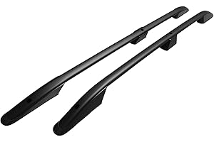 OMAC Jeu de Barres de Toit Noirs (Elegance) en Aluminium pour Fiat Doblo II Opel Combo D